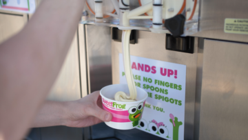 customer builds a sweetFrog frozen treat